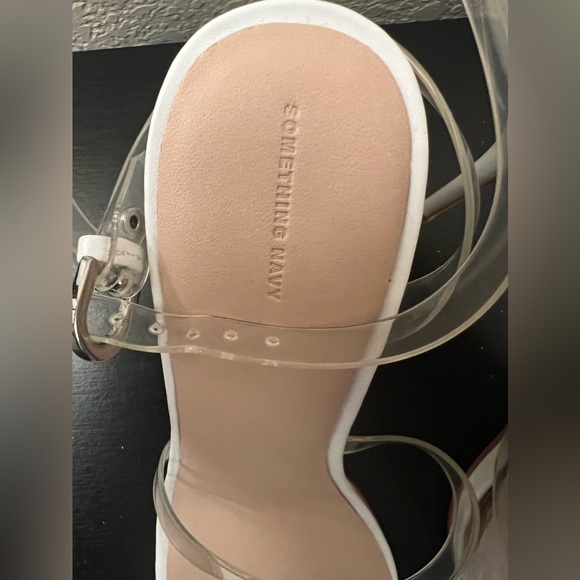 Something Navy Daisy PVC white heels - Picture 10 of 10